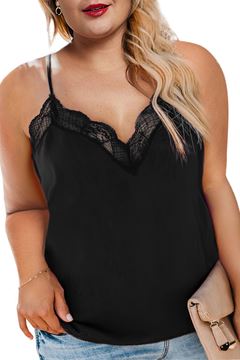 Picture of PLUS SIZE LACY NECK LINE TOP